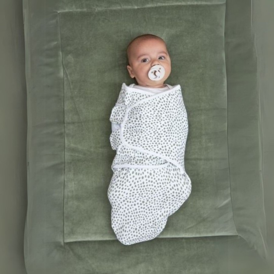 Meyco Σετ 2 Κουβέρτες Φασκιώματος Swaddle Forest Green 0-3 μηνών