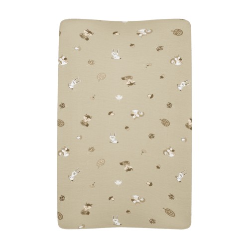 Meyco 100% Βαμβακερό Κάλυμμα Αλλαξιέρας Forest Animals Sand 50x70εκ.