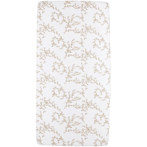 Meyco Βρεφικό Σεντόνι με Λάστιχο Jersey Branches Sand 70x140/150εκ.