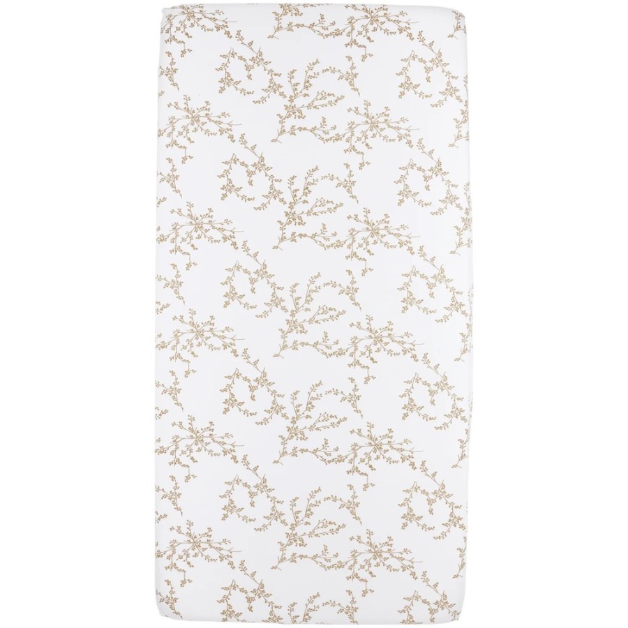 Meyco Βρεφικό Σεντόνι με Λάστιχο Jersey Branches Sand 70x140/150εκ.