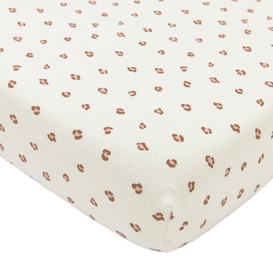 Meyco Βρεφικό Σεντόνι με Λάστιχο Jersey Mini Panther Soft Pink 70x140/150εκ.