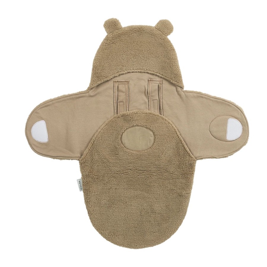 Meyco Wrap Βρεφική Κουβερτούλα Teddy για τη Βόλτα & το Αυτοκίνητο Bear Brown