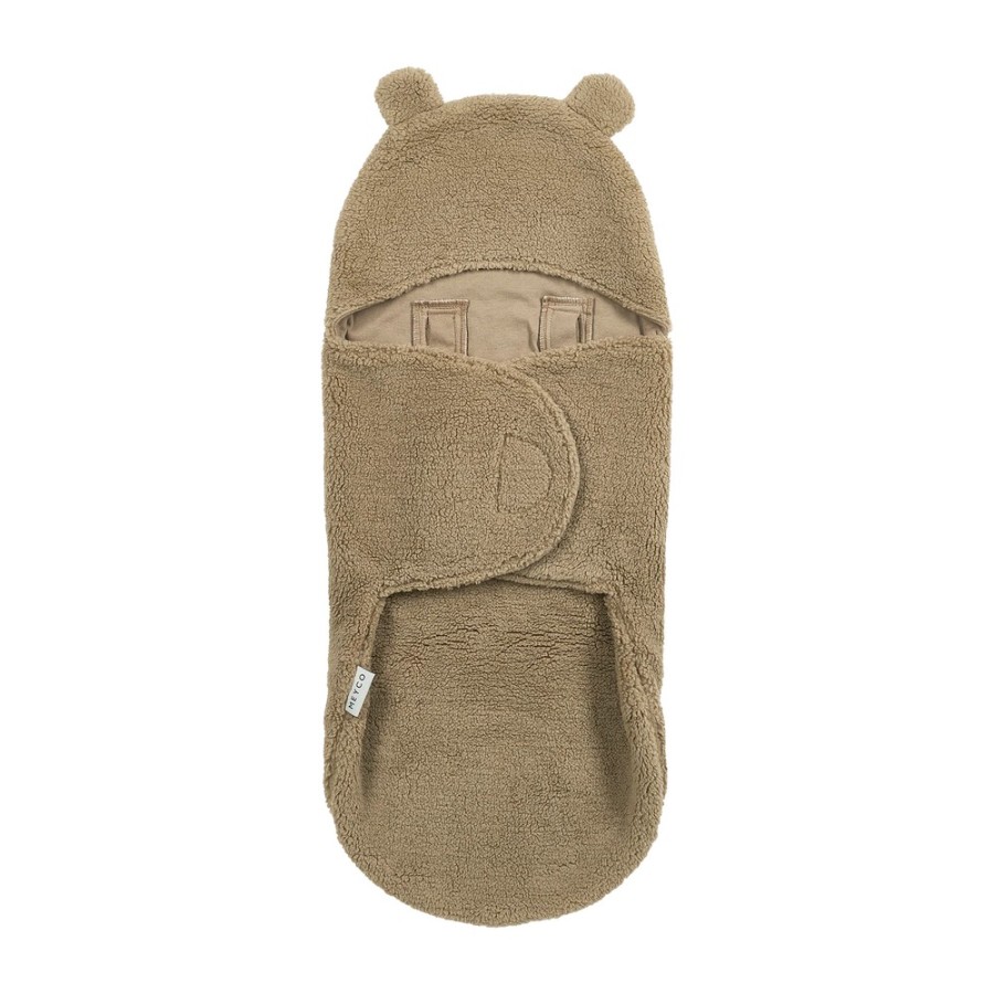 Meyco Wrap Βρεφική Κουβερτούλα Teddy για τη Βόλτα & το Αυτοκίνητο Bear Brown