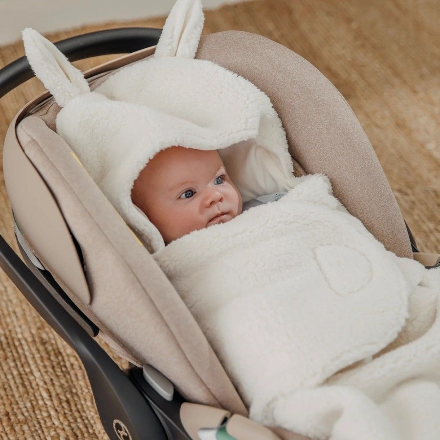 Meyco Wrap Βρεφική Κουβερτούλα Teddy για τη Βόλτα & το Αυτοκίνητο Rabbit Natural