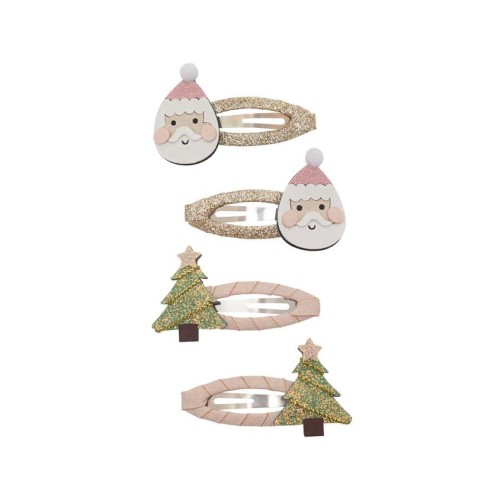 Mimi & Lula Κοκαλάκια Μαλλιών Santa & Christmas Tree Clic Clacs 4τμχ.