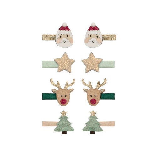 Mimi & Lula Κοκαλάκια Μαλλιών Santa & Rudolph Mini Clips 8τμχ.