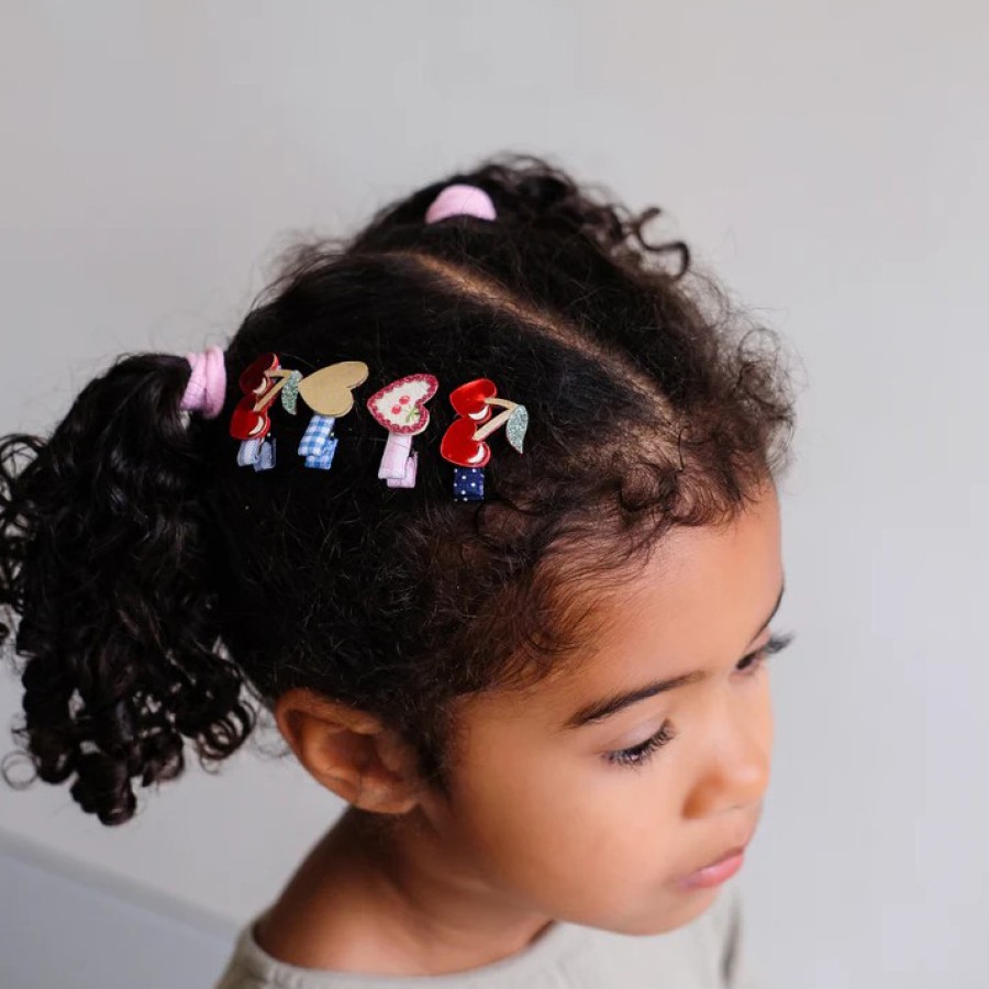 Κοκαλάκια Μαλλιών Mimi & Lula Red Cherries Mini Clips 8τμχ.