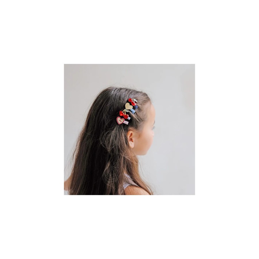 Κοκαλάκια Μαλλιών Mimi & Lula Red Cherries Mini Clips 8τμχ.