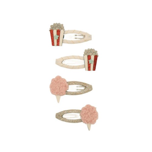 Mimi & Lula Κοκαλάκια Μαλλιών Popcorn & Candyfloss Clic Clacs 4τμχ.