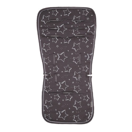 Βαμβακερό Κάλυμμα Καροτσιού Διπλής Όψης Minene Stars Light Charcoal