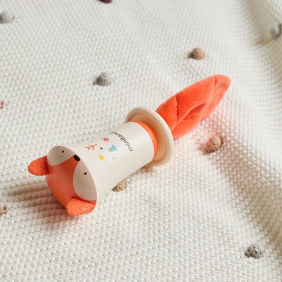Miniland Foxy Rattle Μουσική Κουδουνίστρα Μωρού με Μασητικό Οδοντοφυΐας