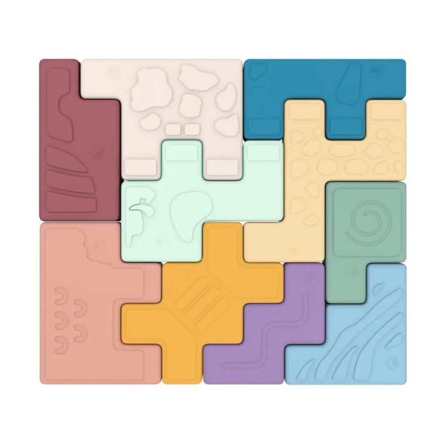 Miniland Μαλακά Τουβλάκια με Ζωάκια Rubber Animal Blocks