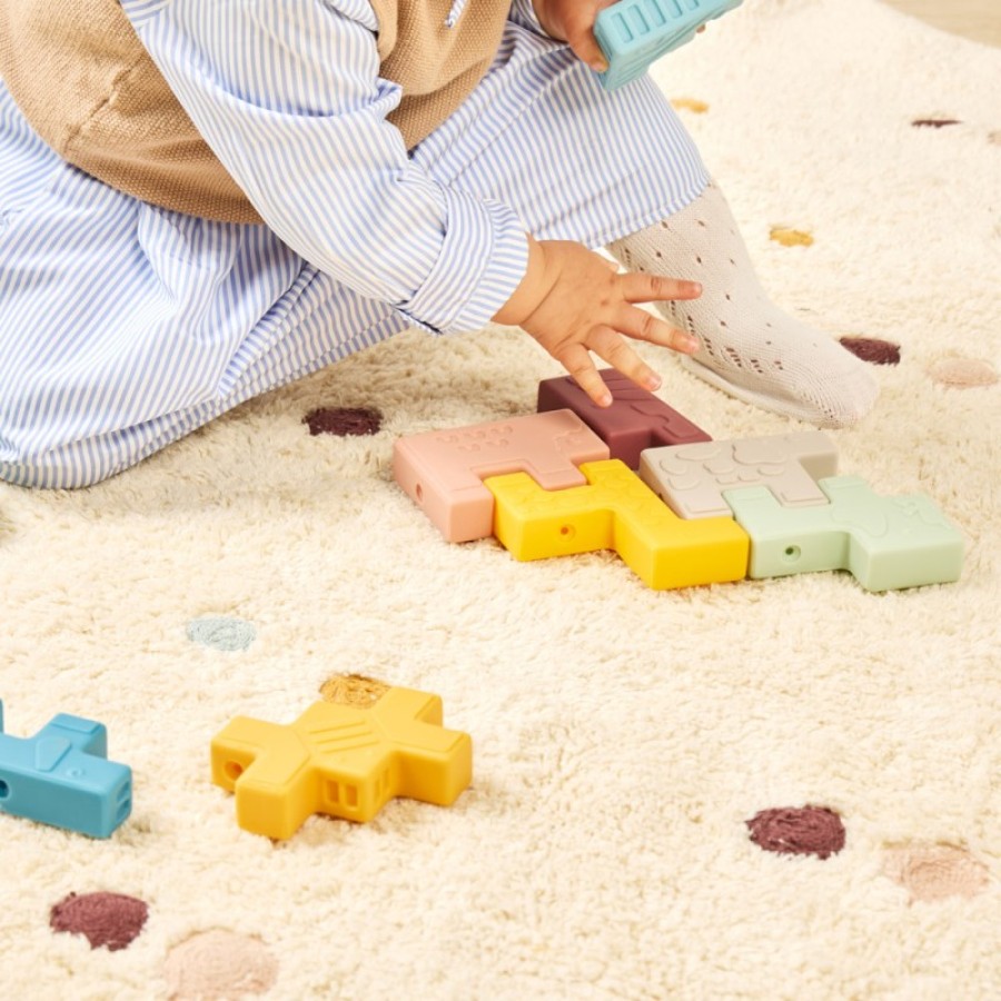Miniland Μαλακά Τουβλάκια με Ζωάκια Rubber Animal Blocks