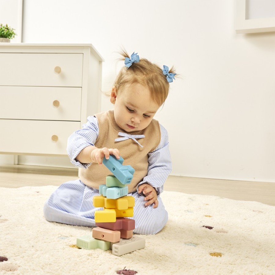 Miniland Μαλακά Τουβλάκια με Ζωάκια Rubber Animal Blocks
