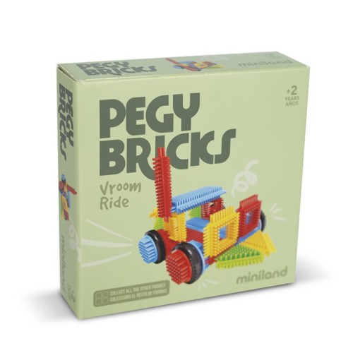 Miniland Παιχνίδι Κατασκευής Pegy Bricks Vroom Ride