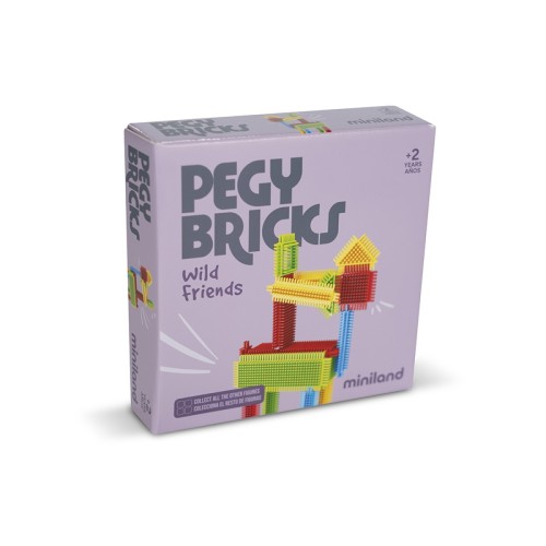 Miniland Παιχνίδι Κατασκευής Pegy Bricks Wild Friends