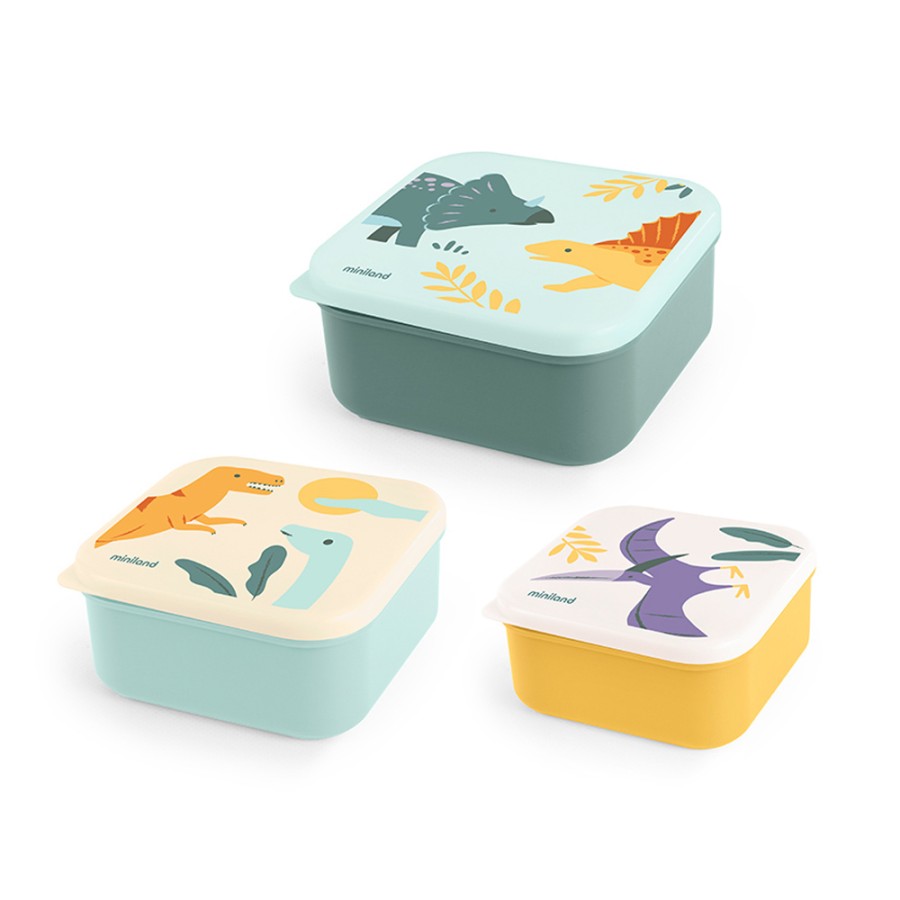 Miniland Σετ Παιδικά Δοχεία Φαγητού Snack Box Fantasy 3τμχ.
