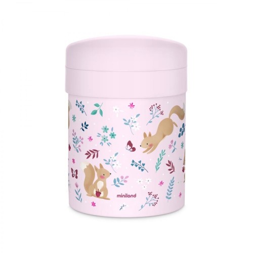 Παιδικό Θερμός Φαγητού 700ml Με 2 Δοχεία (200ml & 350ml) Miniland Thermetic Squirrel