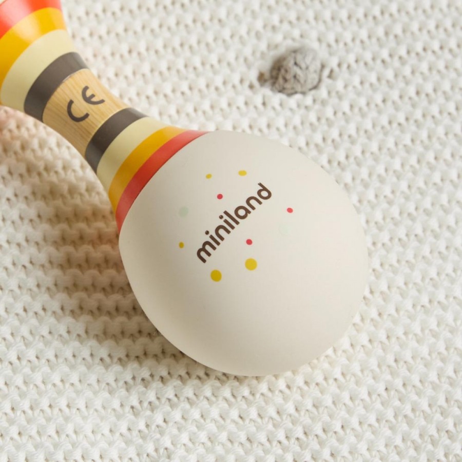 Miniland Soft Duo Rattle Διπλή Μουσική Κουδουνίστρα Μωρού για Αισθητηριακή Ανάπτυξη