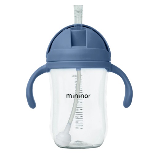 Mininor Παιδικό Εκπαιδευτικό Ποτηράκι με Καλαμάκι 330ml Blue Whale
