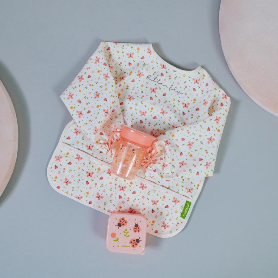Miniland Βρεφικη Σαλιαρα Με Μανικια Soft Biby Butterfly