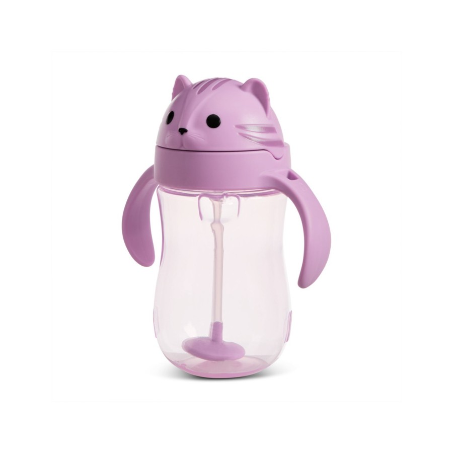 Εκπαιδευτικό Ποτήρι με Καλαμάκι Munchkin Tip & Sip Cat 296ml
