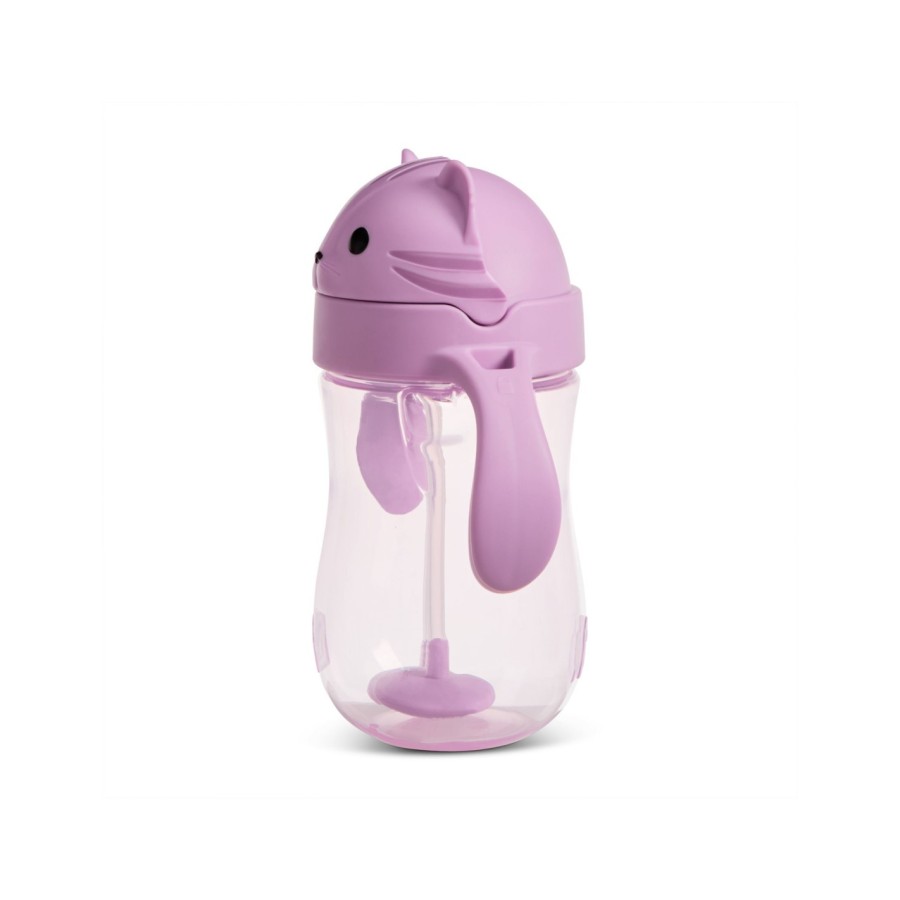 Εκπαιδευτικό Ποτήρι με Καλαμάκι Munchkin Tip & Sip Cat 296ml