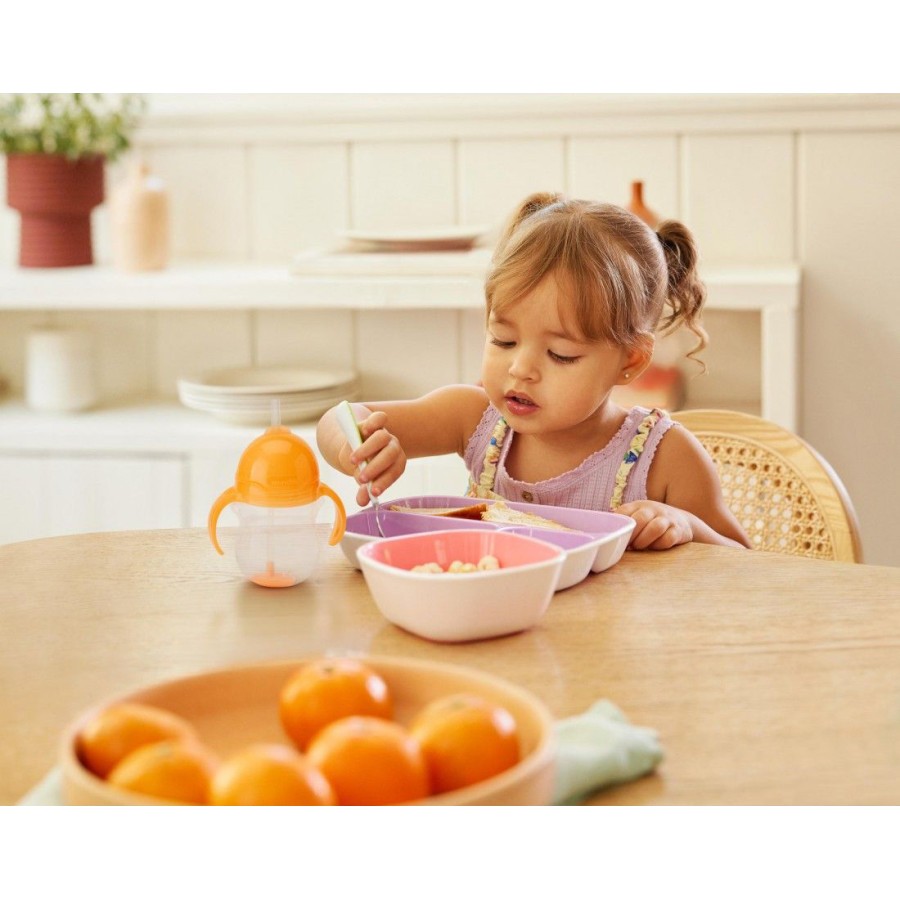 Munchkin Εκπαιδευτικό Ποτήρι με Καλαμάκι Tip & Sip Cup 207ml Orange Pastel