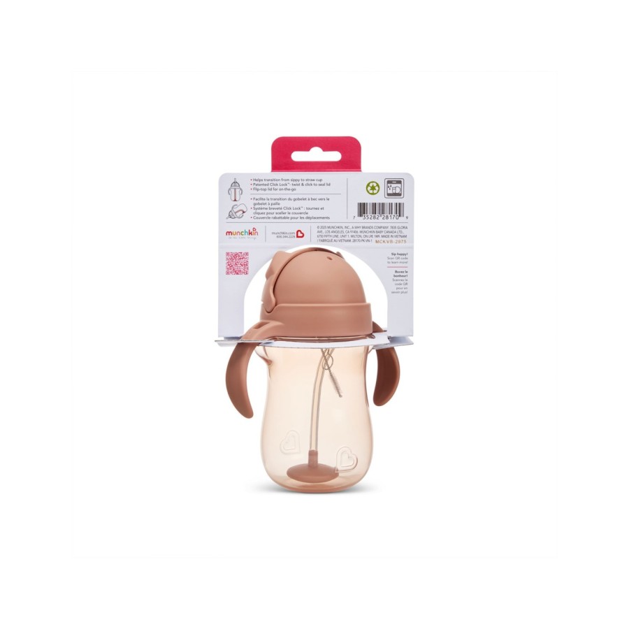 Εκπαιδευτικό Ποτήρι με Καλαμάκι Munchkin Tip & Sip Dog 296ml