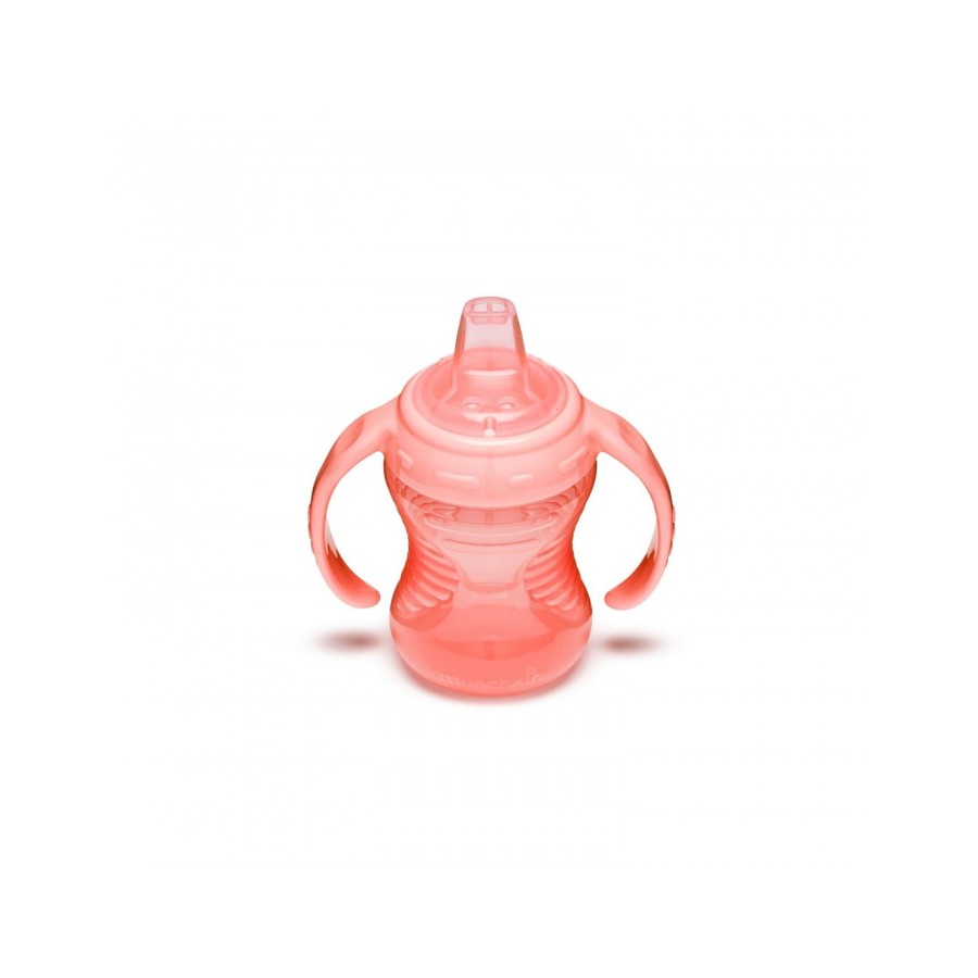 Munchkin Mighty Grip Trainer Εκπαιδευτικό Ποτηράκι με Χερούλια 240ml Ροζ