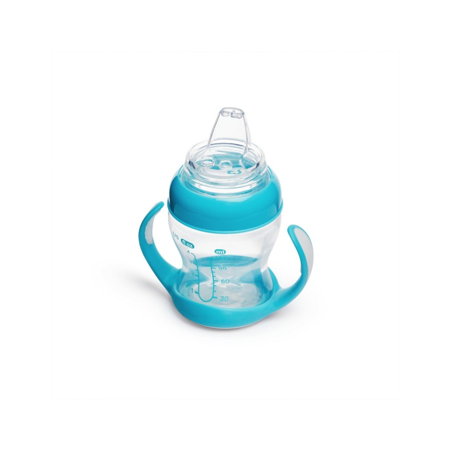 Βρεφικό Εκπαιδευτικό Ποτηράκι Munchkin Gentle Transition Cup 118ml Clear Blue