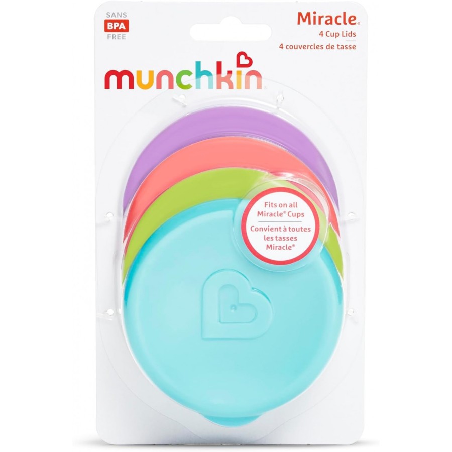 Munchkin Καπάκια για Παιδικά Ποτήρια Miracle Cup Lids Pastel 4τμχ.