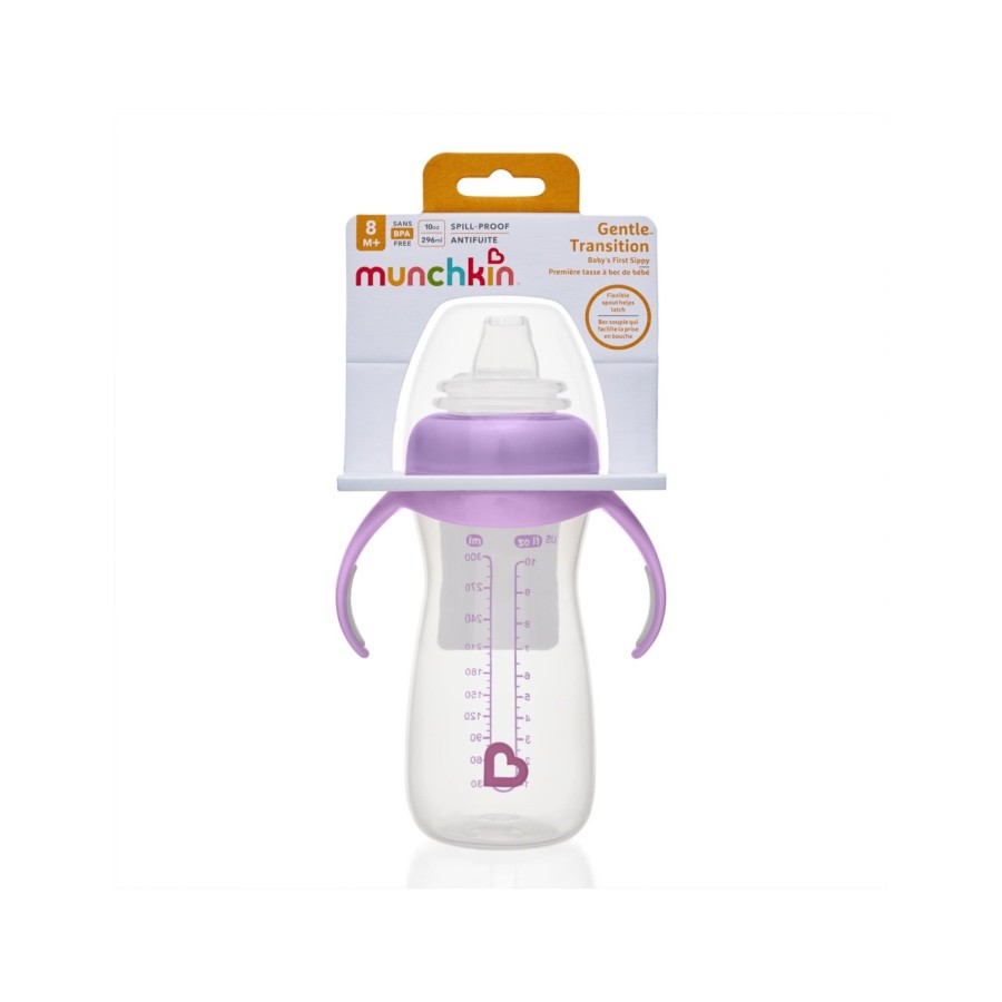 Παιδικό Κύπελο Μετάβασης Munchkin Gentle Tall Transition Cup 300ml Μωβ