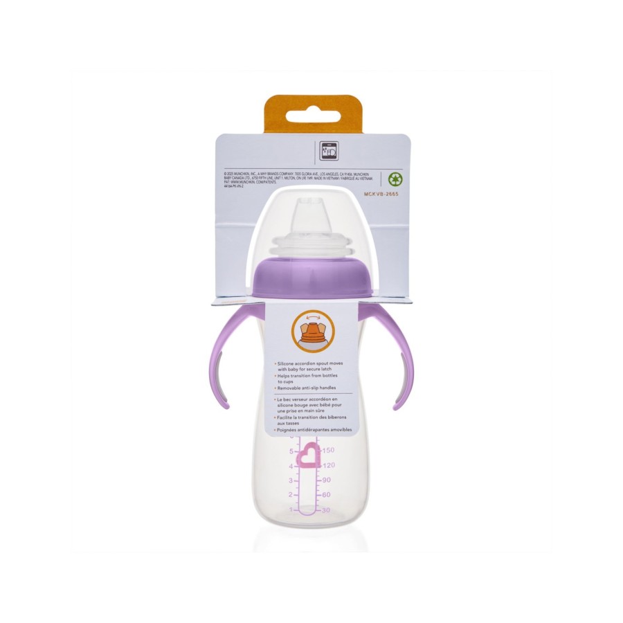 Παιδικό Κύπελο Μετάβασης Munchkin Gentle Tall Transition Cup 300ml Μωβ