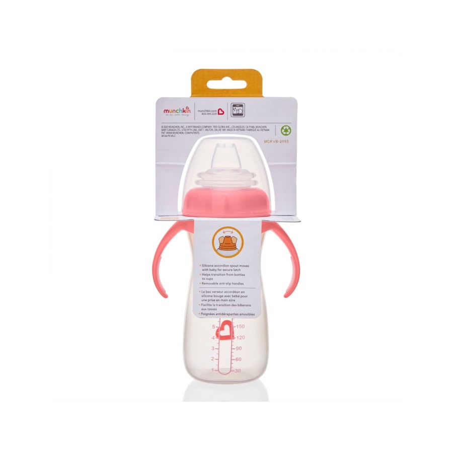 Παιδικό Κύπελο Μετάβασης Munchkin Gentle Tall Transition Cup 300ml Ροζ
