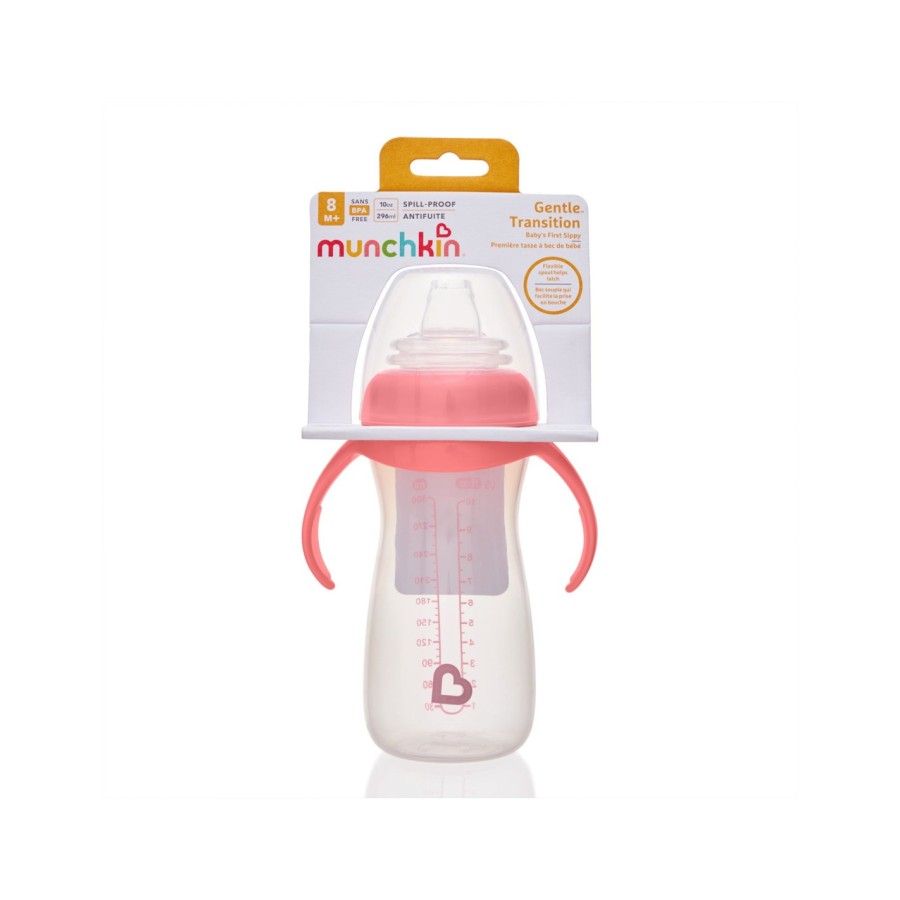 Παιδικό Κύπελο Μετάβασης Munchkin Gentle Tall Transition Cup 300ml Ροζ