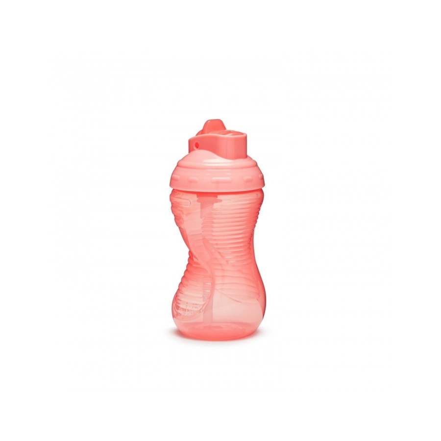 Munchkin Mighty Grip Flip Straw Ποτηράκι με Καλαμάκι 300ml Ροζ