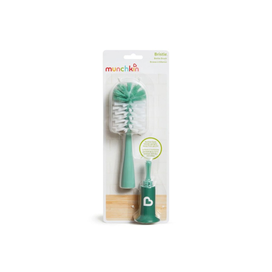 Munchkin Bristle Βούρτσα Καθαρισμού Μπιμπερό & Μπουκαλιών Sage