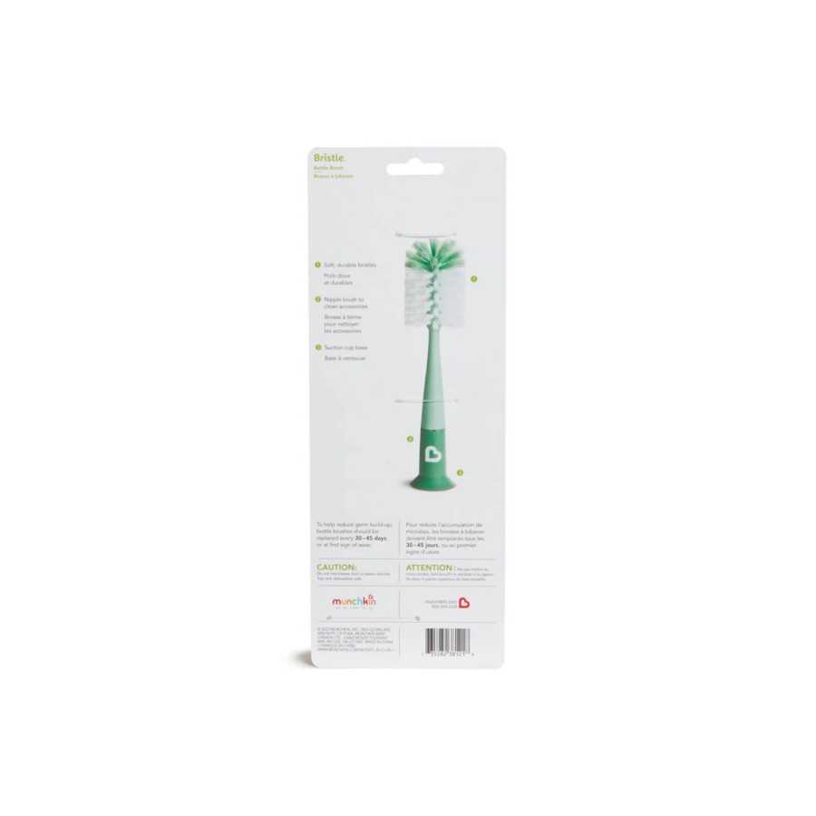Munchkin Bristle Βούρτσα Καθαρισμού Μπιμπερό & Μπουκαλιών Sage