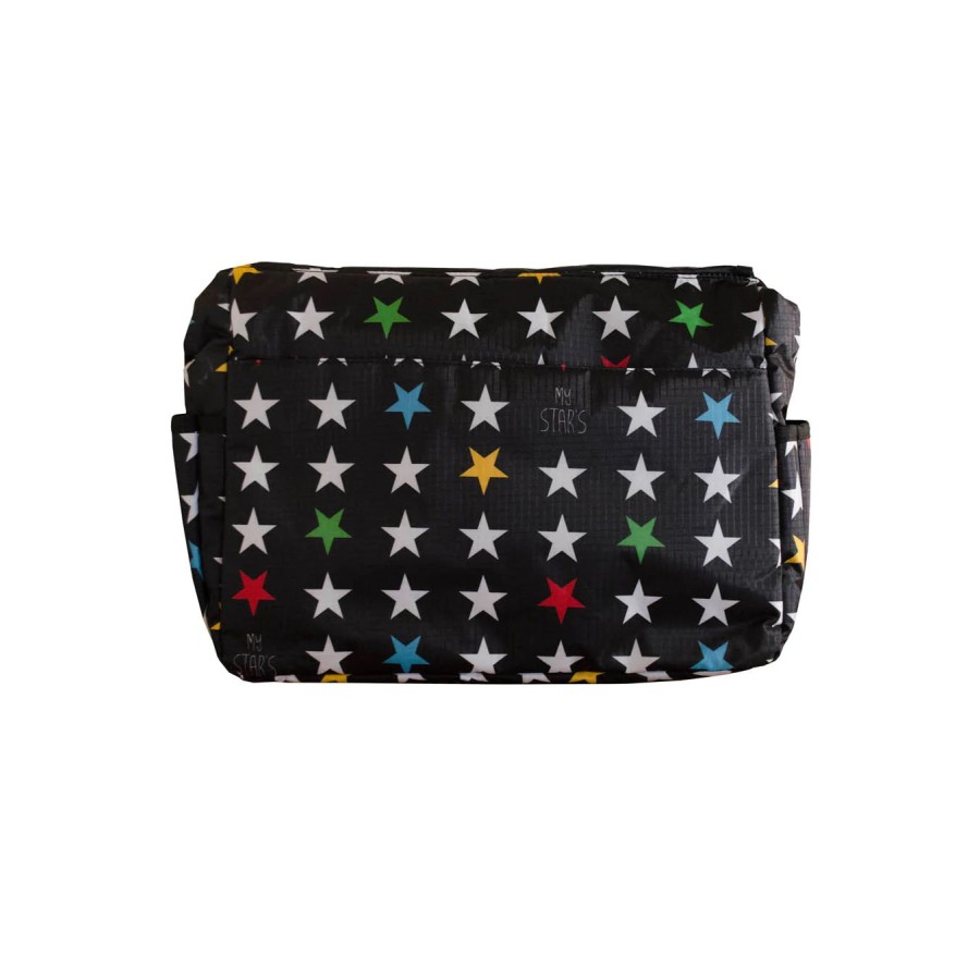 My Bag's Τσάντα Αλλαξιέρα Stars Black 38x30x16εκ.
