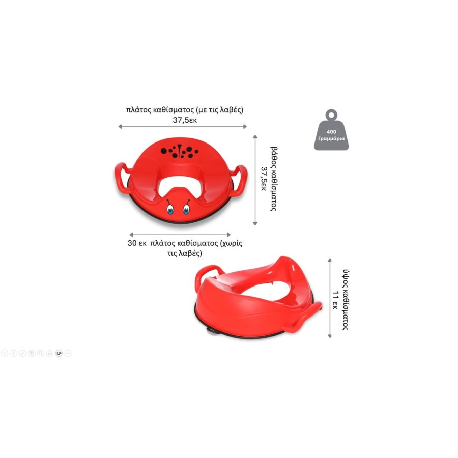 My Carry Potty Εκπαιδευτικό Κάθισμα Τουαλέτας My Little Trainer Ladybird Πασχαλίτσα