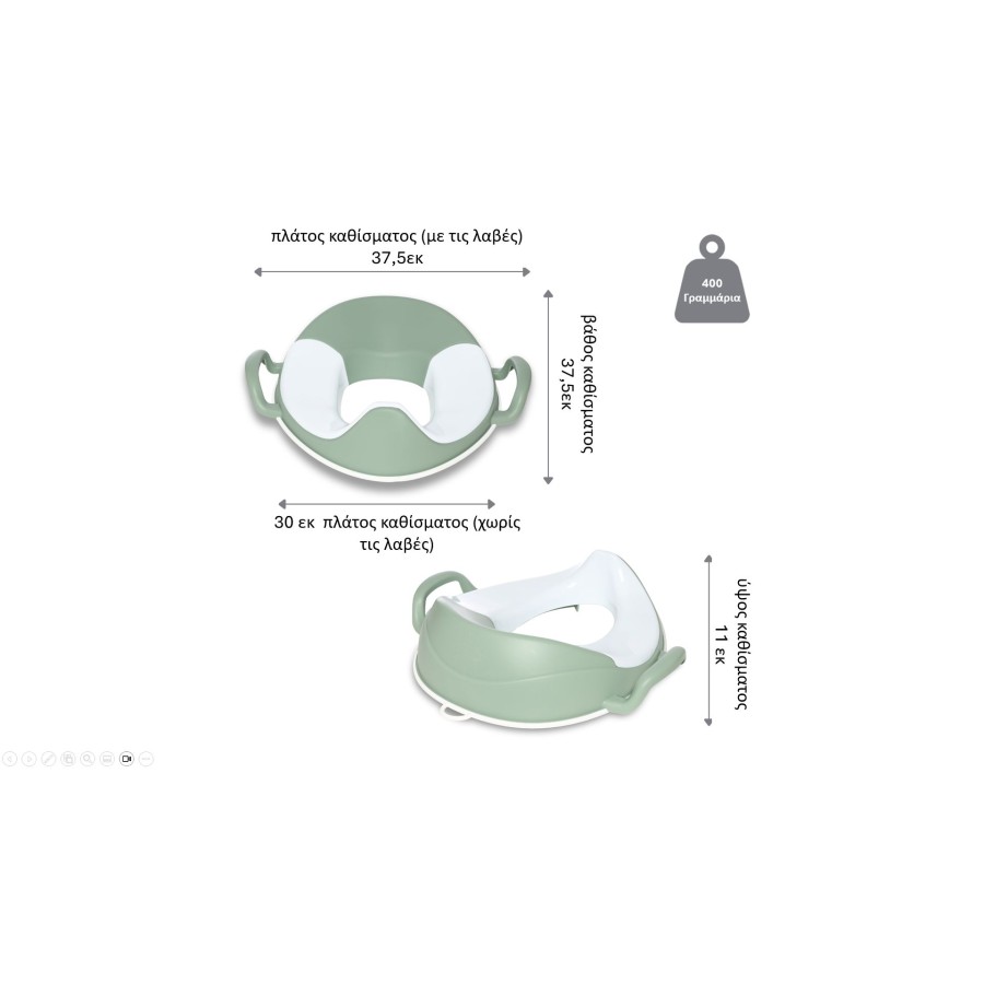 My Carry Potty Εκπαιδευτικό Κάθισμα Τουαλέτας My Little Trainer Sage Green