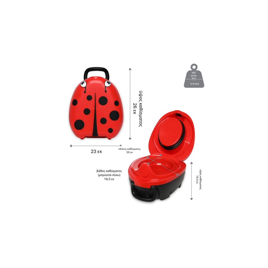 My Carry Potty Φορητό Γιογιό Ladybird Πασχαλίτσα