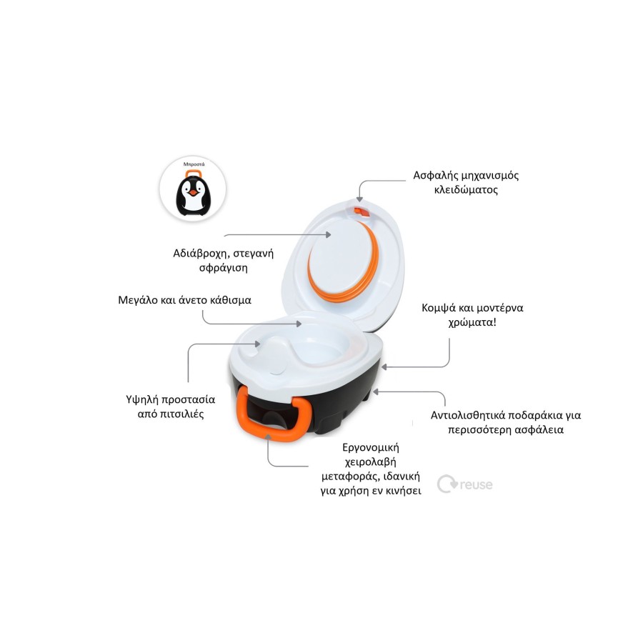 My Carry Potty Φορητό Γιογιό Penguin