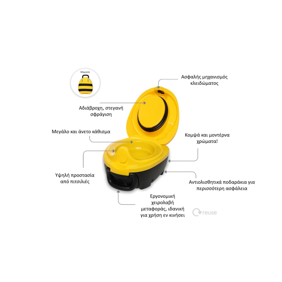 My Carry Potty Φορητό Γιογιό Bumblebee Μελισσούλα