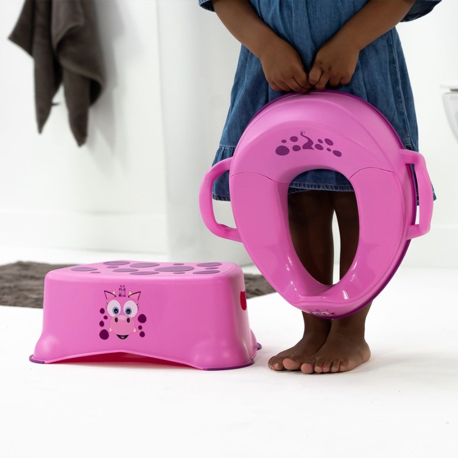 My Carry Potty Παιδικό Βοηθητικό Σκαλοπατάκι Τουαλέτας Pink Dragon Ροζ Δράκος