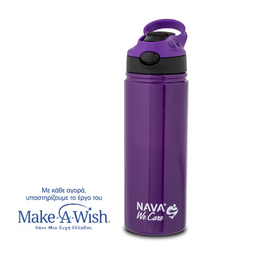 Nava Ανοξείδωτο Μπουκάλι Θερμός We Care Μωβ 500ml