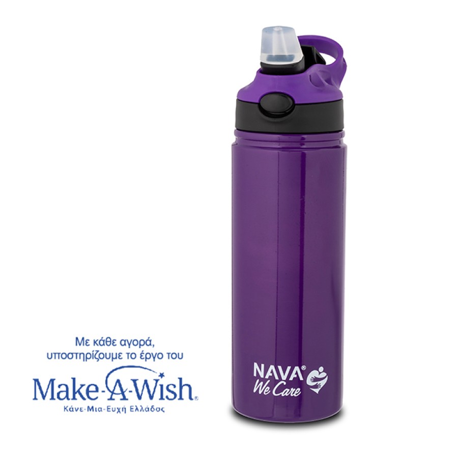 Nava Ανοξείδωτο Μπουκάλι Θερμός We Care Μωβ 500ml