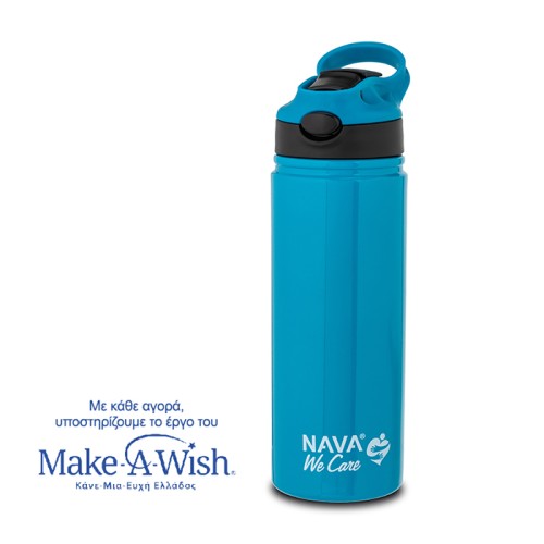 Nava Ανοξείδωτο Μπουκάλι Θερμός We Care Πετρόλ 500ml