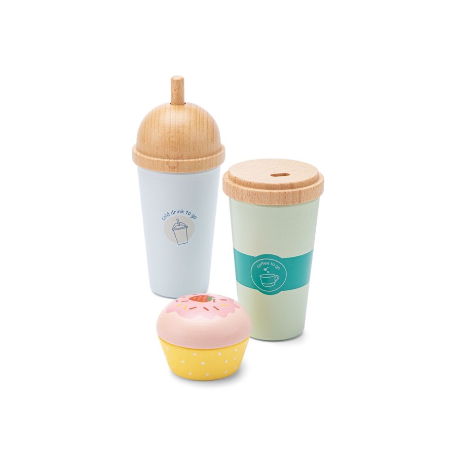 New Classic Toys Παιδικό Ξύλινο Σετ Coffee to Go Play Set